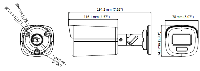 Hikvision DS-2CE12DF3T-FS (2.8 mm) мультиформатная MHD видеокамера
