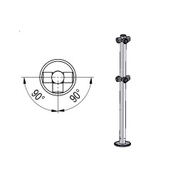 OXGARD ВЗР 2442.04 Стойка ограждения Т-образная (трехсторонняя)