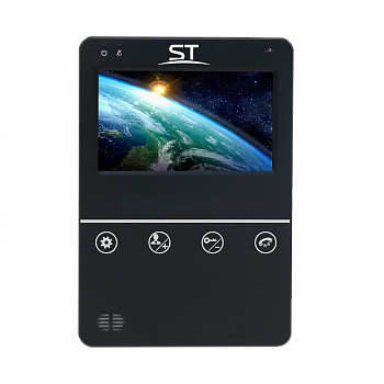 Space Technology ST-M100/4 (S) ЧЕРНЫЙ, (версия 2) Видеодомофон