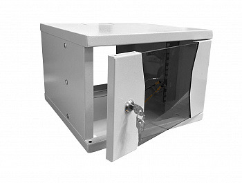 Netko Шкаф настенный 10" 4U серия COMPACT (315х325х225), передняя дверь стекло, серый