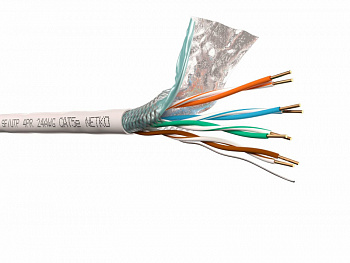 Netko Кабель SF/UTP4 cat.5e, 4 пары 24 AWG BC, одножильный, экранированный + оплетка