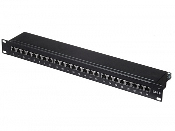 Netko Патч-панель FTP, 19", 24 порта RJ45, cat.6, 1U, Dual Type