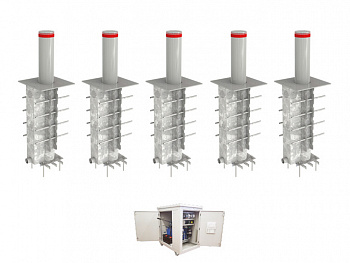 CAME HBD 275H900 Боллард гидравлический выдвижной HBD-275H90-5 (комплект на 5 боллардов)