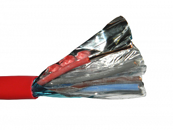 Netko Кабель сигнальный, экранированный, КПСЭнг (А) - FRLS, 2*2*1.5мм2 (1.4мм) 200м, красный