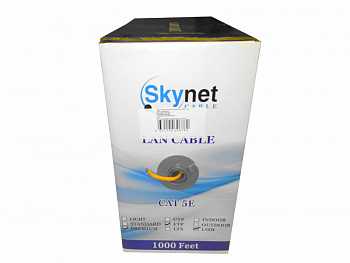 Skynet Кабель FTP4 cat.5е, одножильный, 305м, Cu, нг(А)-LSZH, Проходит Fluke тест, оранжевый