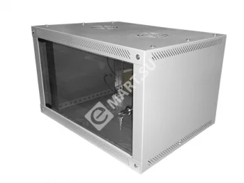 Netko Шкаф настенный 9U серия NOP3 (600х600x502), передняя дверь стекло, разборный, серый