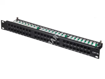 Netko Патч-панель UTP, 19", 48 портов RJ45, cat.5е, 1U, Krone Type, компактная, "L"