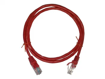 Netko Патч-корд UTP4 cat 5e, 1,0м, ВС, LSZH, красный, литой коннектор Optima