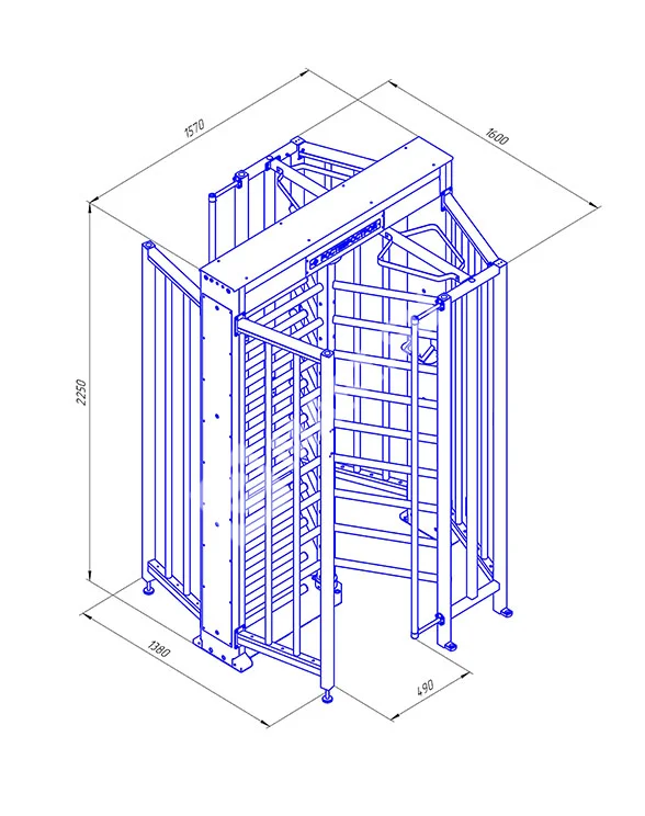 Ростов-Дон ПР1Ш/3М2 НЕРЖ Полноростовой роторный турникет