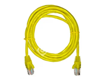 Netko Патч-корд UTP4 cat 5e, 2,0м, ВС, LSZH, желтый, литой коннектор Optima