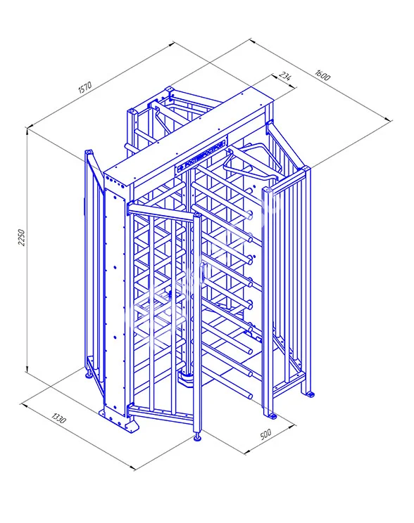 Ростов-Дон ПР1/4М2 Полноростовой роторный турникет