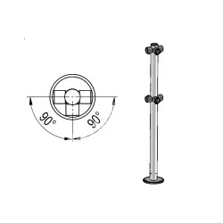OXGARD ВЗР 2442.04 Стойка ограждения Т-образная (трехсторонняя)