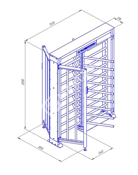 Ростов-Дон ПР1ЛС/3М2 НЕРЖ Полноростовой роторный турникет