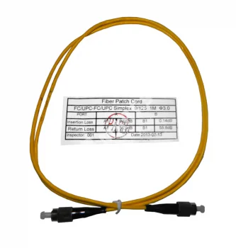 Netko Патч-корд оптический соединительный FC-FC/UPC SM Simplex 3.0мм 9/125, 1м