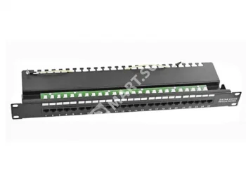 Netko Патч-панель телефонная UTP, 19", 25 портов RJ45, cat.3, 1U, Krone Type, "SB"