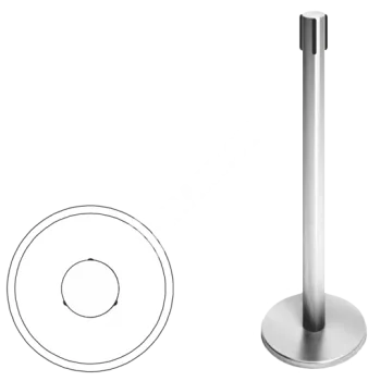 OXGARD ВЗР 2387.05 (2 метра черный с тормозом) Стойка ограждения передвижная с ремнем 